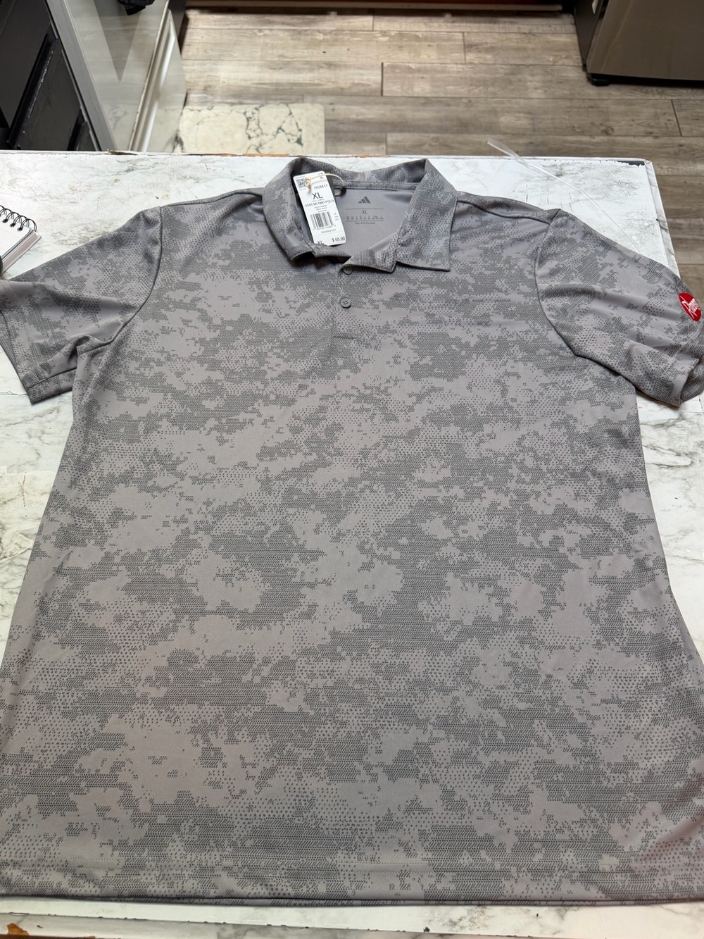 adidas Men’s Gray Digital Camo Polo